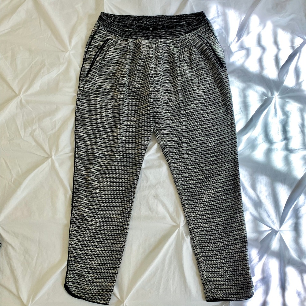 H&M Black and White Knitted Joggers